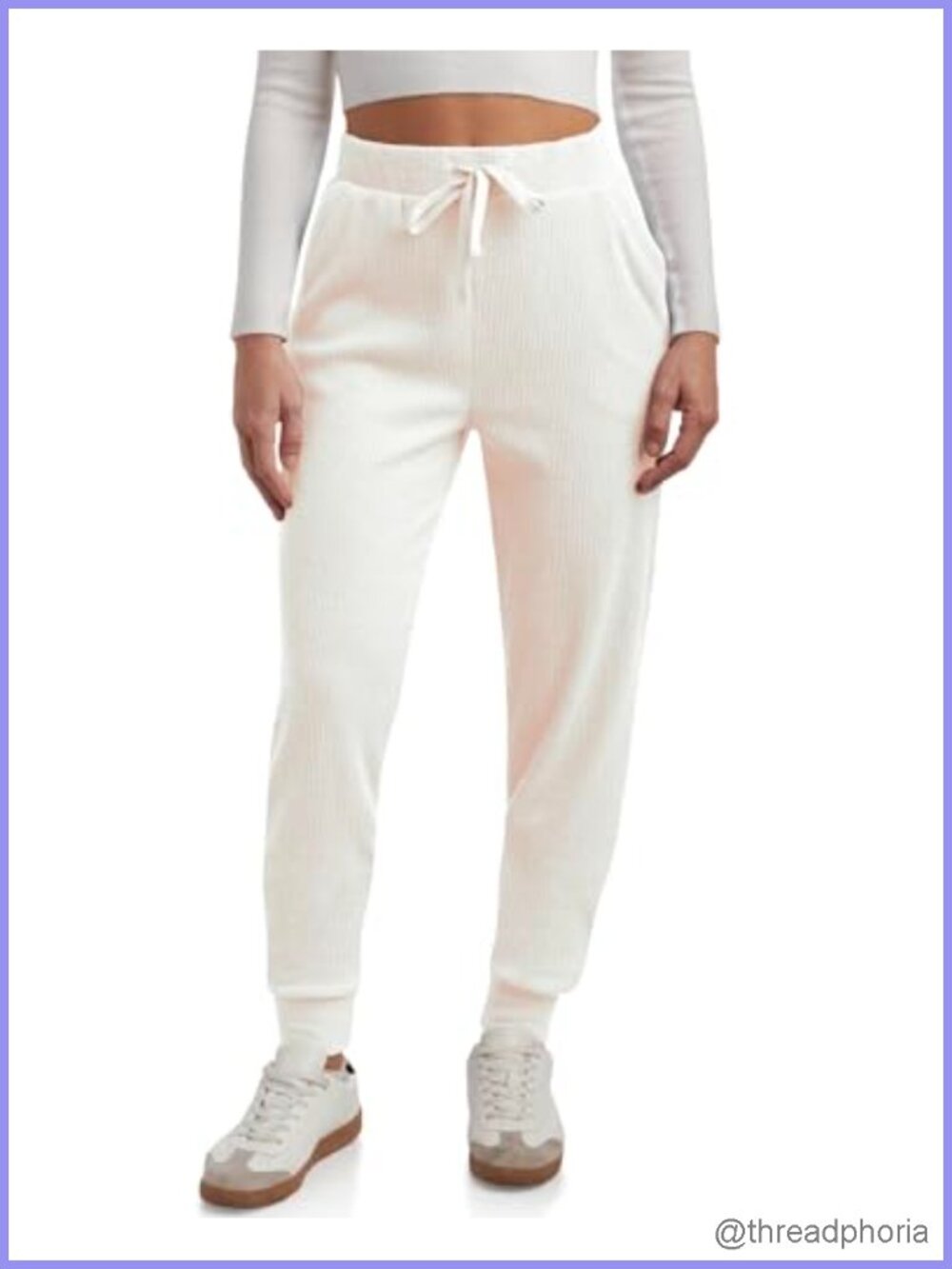 Women's Brushed Fleece High Waisted Joggers with Pockets